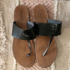 Mossimo Supply Co. Black and Brown Women's Sandals, Size 8.5 EUC